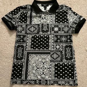Forever 21 Paisley Polo T-shirt